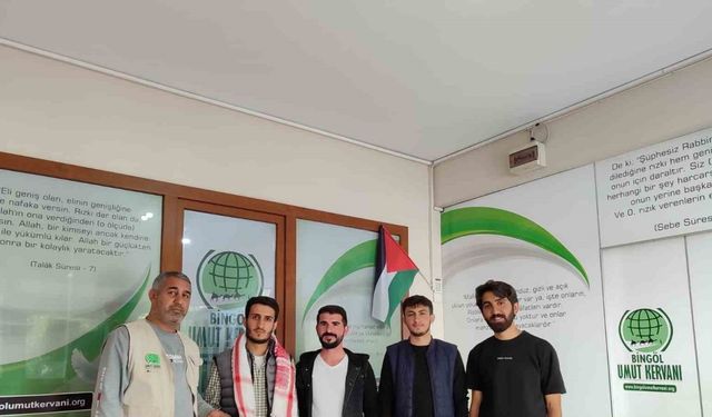 Bingöl’de üniversite öğrencilerinden Gazze’ye anlamlı destek
