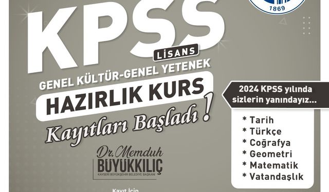 Büyükşehir KAYMEK UZEM’de KPSS kurs kayıtları başladı