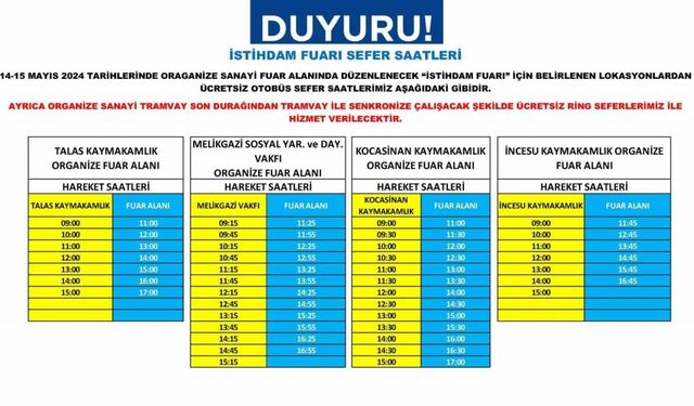 Büyükşehir’den dev İstihdam Fuarına ücretsiz ulaşım desteği