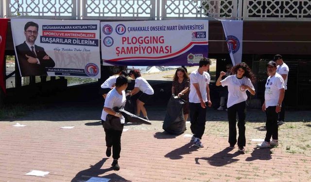 Çanakkale’de çevre bilinci için Plogging şampiyonası düzenlendi