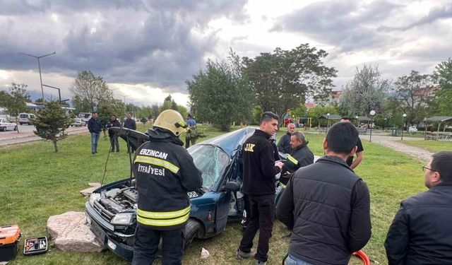 Erzincan’da trafik kazası: 1 yaralı