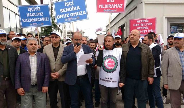 İpekyolu Belediyesinin 185 işçinin işine son vermesi protesto edildi