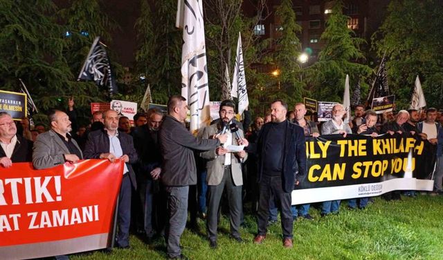 İsrail’in Refah’a saldırısı Ankara’da protesto edildi