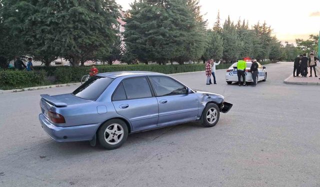 Karaman’da otomobil motosikletle çarpıştı: 1 yaralı