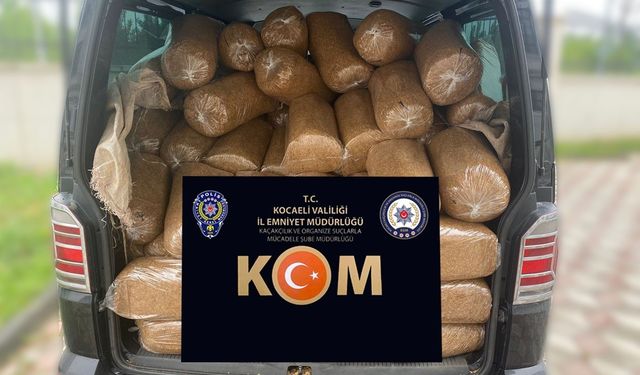 Kocaeli’de 1 ton 100 kilo gümrük kaçağı tütün ele geçirildi