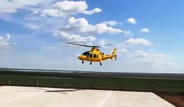 Kulu’da ambulans helikopter yeni doğan bebek için kalktı