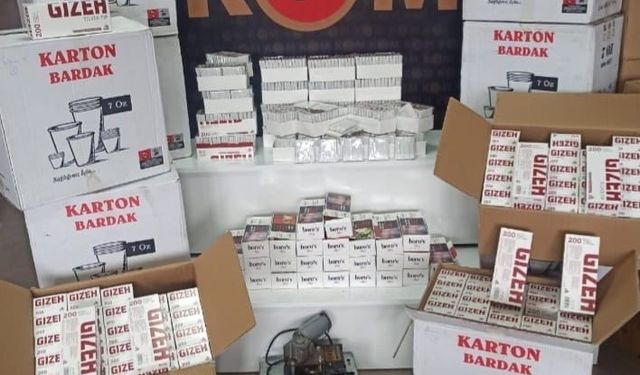 Nazilli’de 101 bin 200 adet bandrolsüz boş makaron ele geçirildi