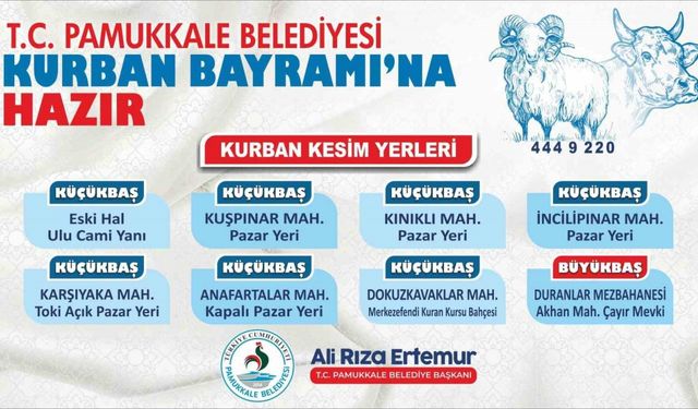 Pamukkale Belediyesi Kurban Bayramına hazır