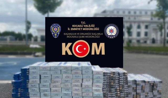 TEM Otoyolu’nda bir araçta bin 430 paket gümrük kaçağı sigara ele geçirildi