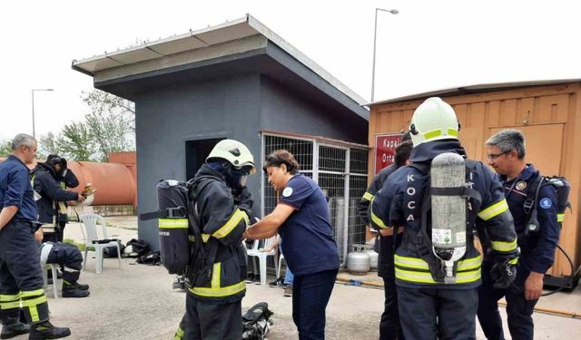 Yangın eğitimi için Tekirdağ’dan Kocaeli’ye geldiler