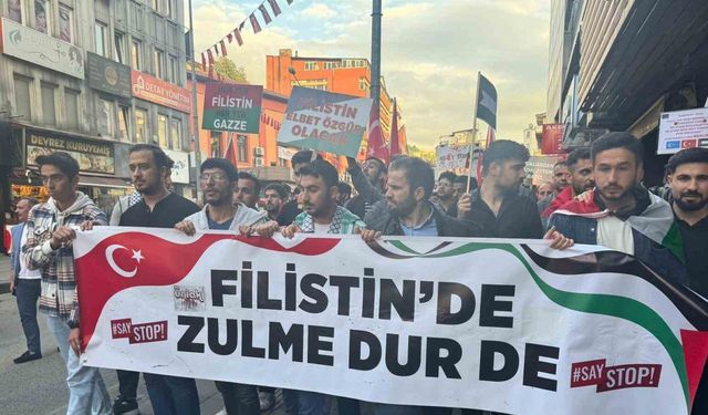 Zonguldak’ta Filistin’e destek yürüyüşü