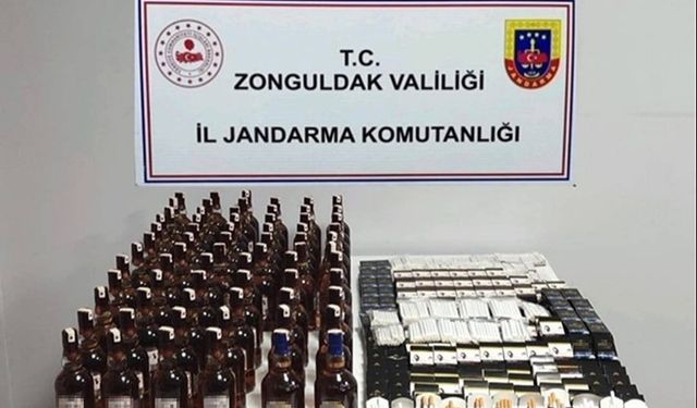 Zonguldak’ta sahte içki ve makaron ele geçirildi