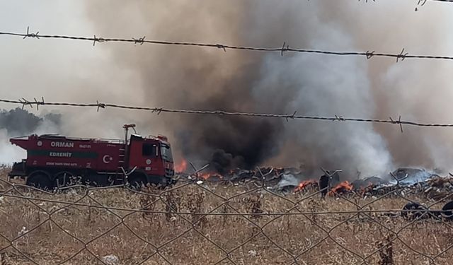 Balıkesir'de çıkan çöplük yangını 5 saatte söndürüldü