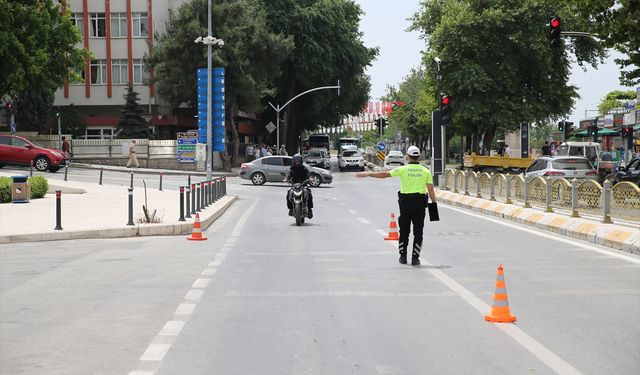 Edirne'de bayram öncesinde dron destekli trafik denetimi yapıldı