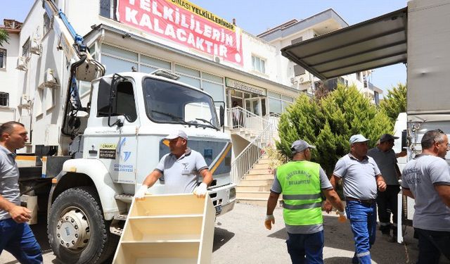 Güzelbahçe'de terk edilmiş Otizm okulu boşaltıldı