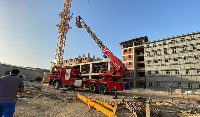 Manisa'da 33 metre yükseklikte kurtarma