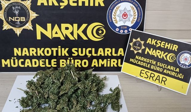 Akşehir Narkotikten uyuşturucu operasyonu: 2 tutuklama