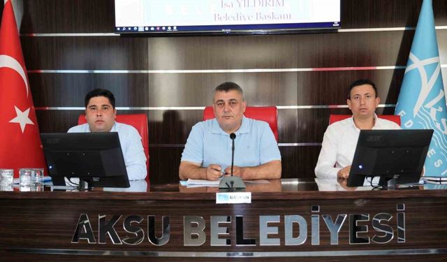 Aksu Belediyesi meclisinde İsrail’in Filistin’e yönelik saldırıları kınandı