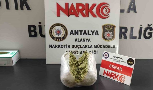Alanya’da narkotik operasyonu: 3 kilo uyuşturucu madde ele geçirildi