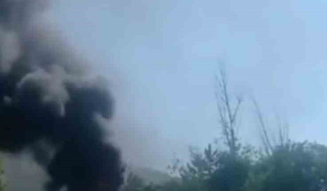 Ankara’da seyir halindeki karavan alev alev yandı