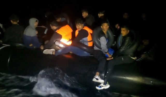 Ayvacık açıklarında 31 kaçak göçmen yakalandı