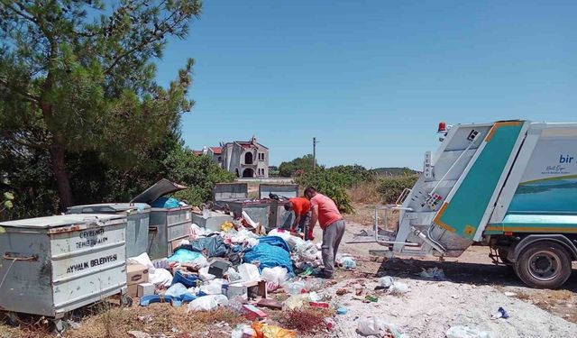 Ayvalık’ta belediye ekipleri 4 günde 3 660 ton çöp topladı