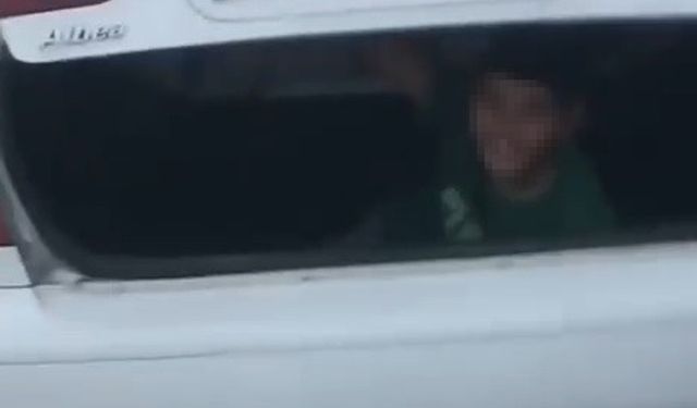 Bagajda çocuk taşıyan sürücüye ceza