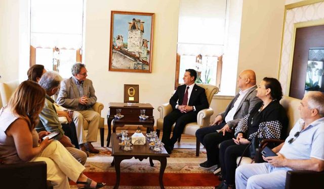 Başkan Aras’a Yunanistan’ın Nisyros Adası Belediye Başkanından ziyaret