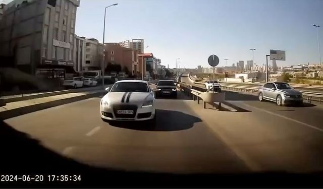 Beylikdüzü’nde makas atarak trafiği tehlikeye sokan sürücüye 7 bin 129 lira para cezası