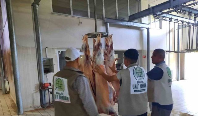 Bingöl’de 2 bin aileye kurban eti dağıtıldı
