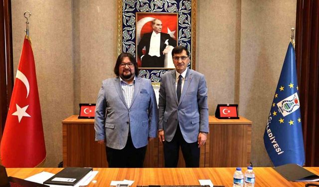 Birleşmiş Milletler Büyükelçisi Hasan Ali Çertik, Başkan Eyüp Kahveci’yi ziyaret etti