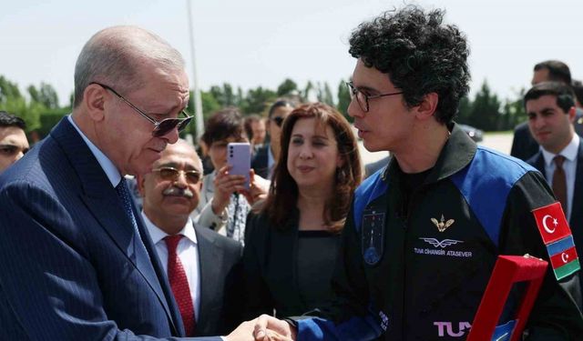 Cumhurbaşkanı Erdoğan, Türkiye’nin ikinci astronotu Atasever’i kabul etti