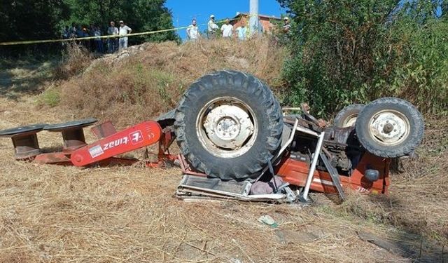 Dursunbey’de traktör ters döndü: 1 ölü