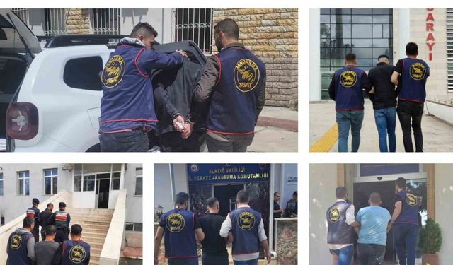 Elazığ’da kesinleşmiş hapis cezası bulunan 23 zanlı yakalandı