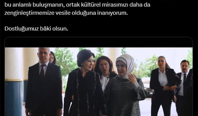 Emine Erdoğan’dan Ziroat Mirziyoyeva ile Millet Kütüphanesi’ni ziyaretine ilişkin paylaşım