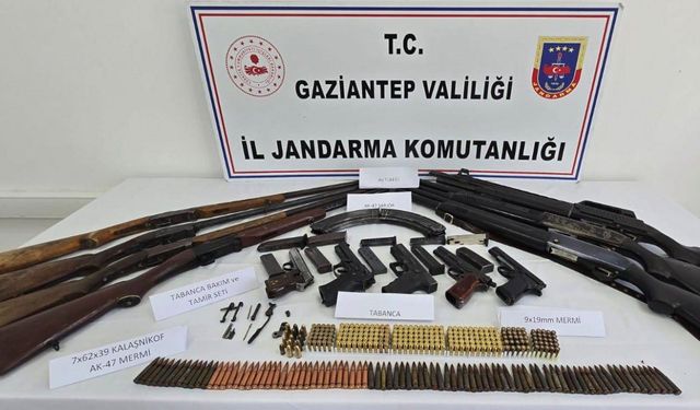 Gaziantep’te 23 adet kaçak silah ele geçirildi