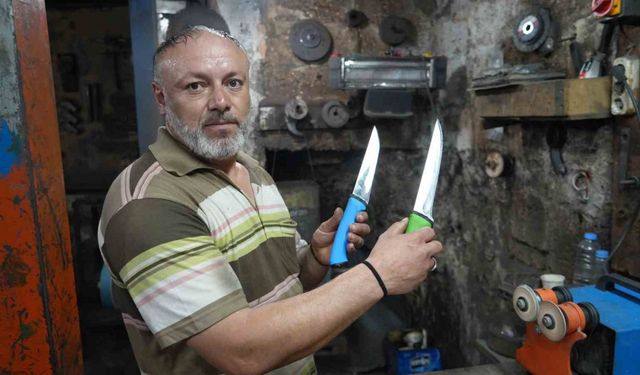 Gaziantep’te bıçak bileme ustalarından randevulu hizmet