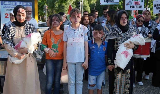 Gaziantep’te Filistin’e destek yürüyüşü yapıldı
