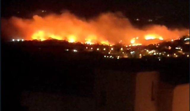 İzmir’de yerleşim yerlerine yakın alanda büyük yangın: Site tahliye edildi
