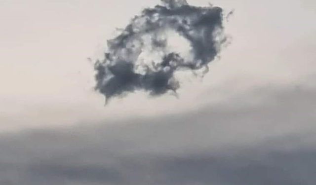 Kahramanmaraş semalarında çocuk yüzlü bulut göründü