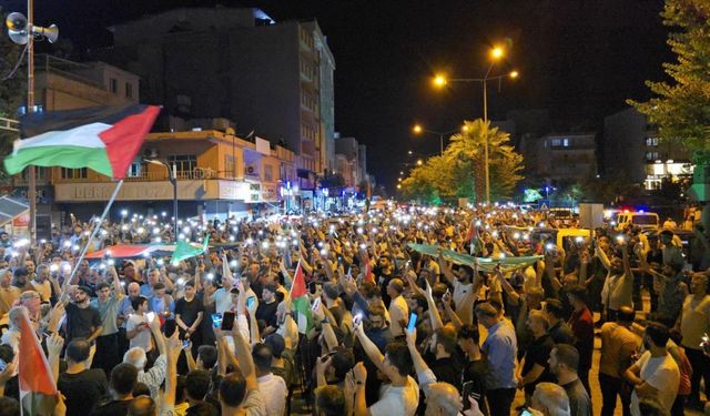 Kahta’da 5 bin kişi Gazze için yürüdü