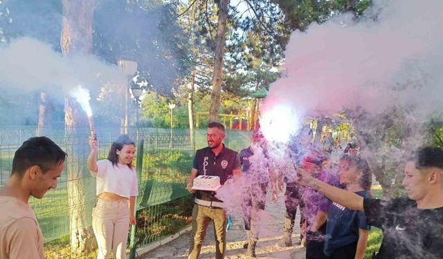 Kas hastası Murat’a çok sevdiği polislerden doğumgünü sürprizi