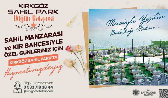 Kırkgöz Sahil Park Düğün Bahçesi açılış için gün sayıyor