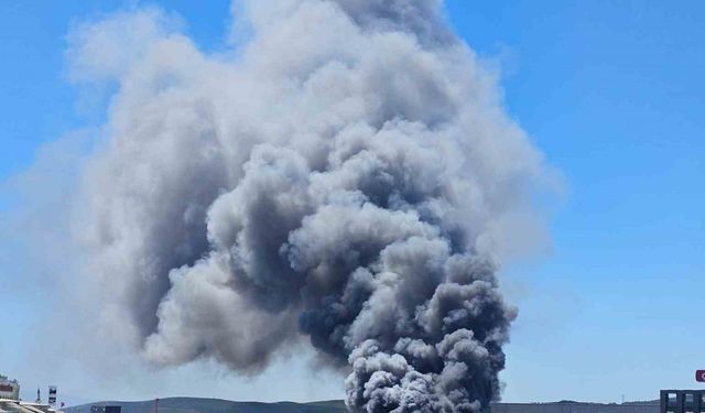 Kocaeli’de fabrika alev alev yanıyor