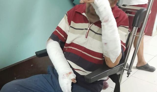 Manyas’ta köpeklerin saldırısına uğrayan bir kişi feci şekilde yaralandı
