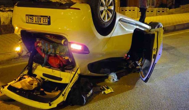 Otomobil ile ticari taksi çarptı: 6 yaralı