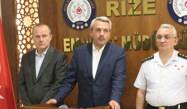Rize Valisi Baydaş: "5 ilde eş zamanlı gerçekleşen operasyonda gözaltına alınan 25 şahıstan 19’u tutuklandı”
