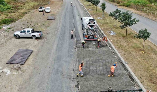 Samsunspor stadı yol düzenleme çalışmaları başladı