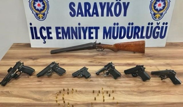 Sarayköy’de silah ticareti yapan 2 şüpheli yakalandı