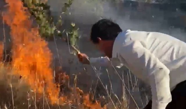 Selendi’de yangın mahallelinin müdahalesiyle söndürüldü